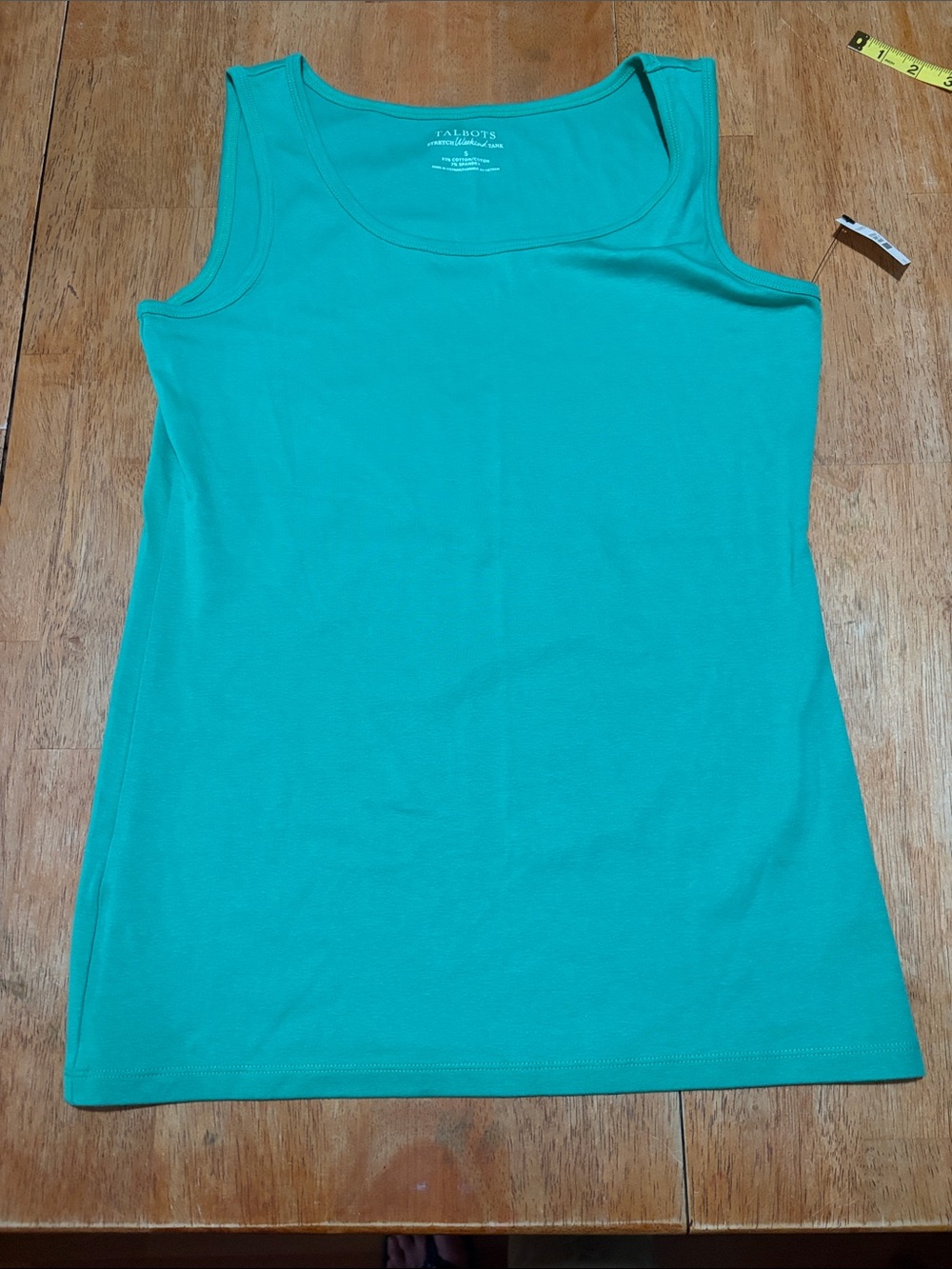 NWT TALBOTS GREEN STRETCH WEEKEND TANK